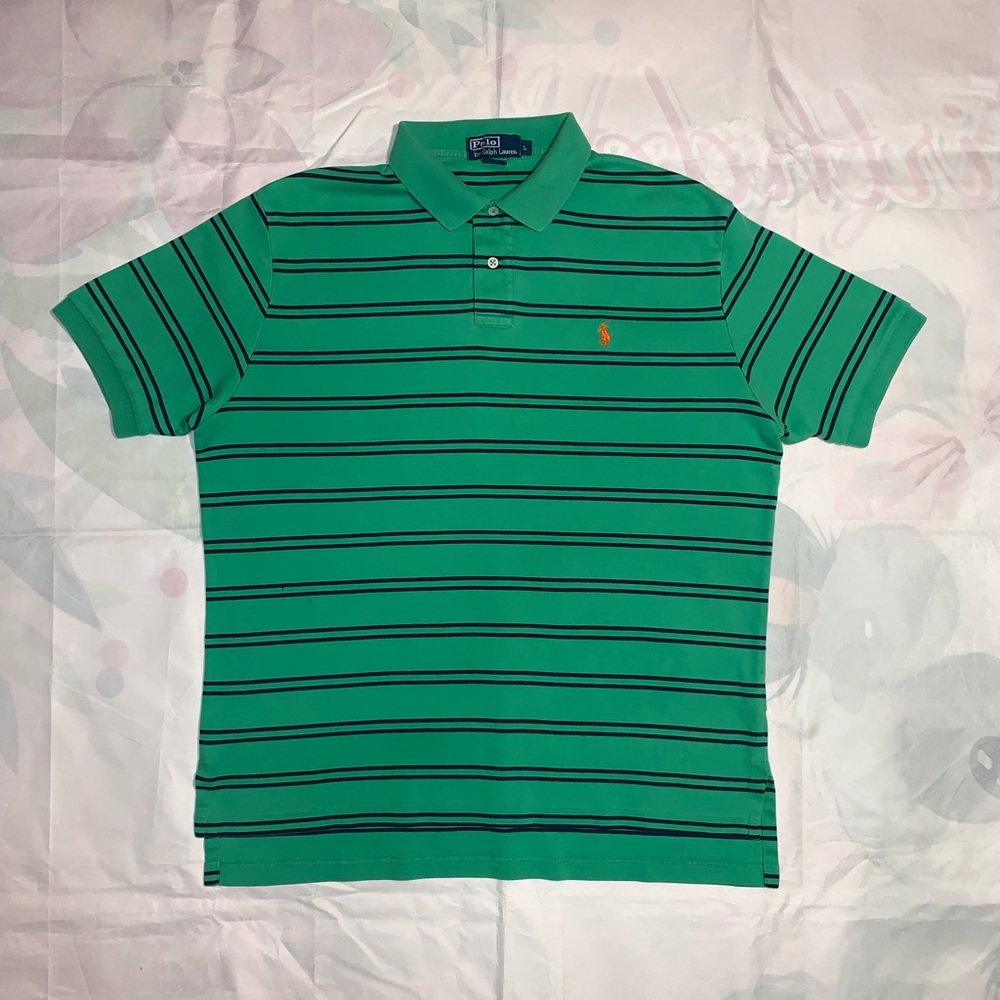 Men’s Polo by Ralph Lauren Green Polo Shirt Size LARGE